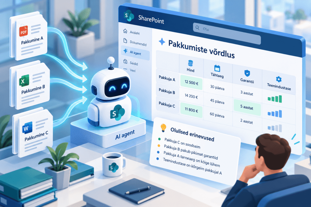 AI agent SharePoint aitab pakkumisi võrrelda